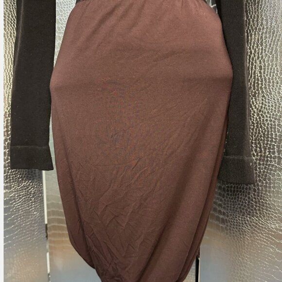 T BY ALEXANDER WANG Twist Burgundy Stretch Modal Skirt Size Small - Picture 2 of 7